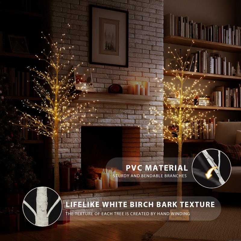 Velmorah™ 6FT Pre-Lit Birch Christmas Tree ✨