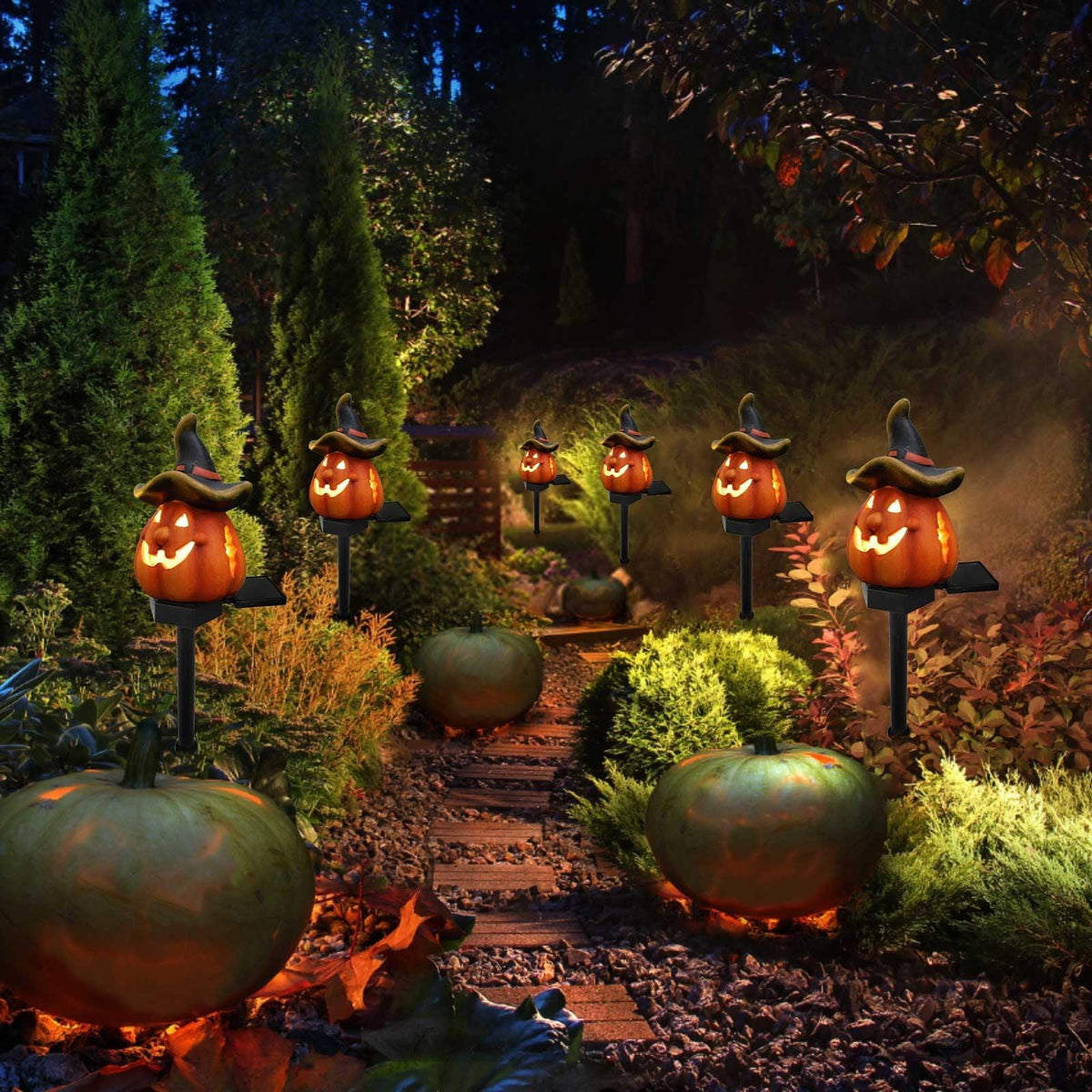 Fright Glow™ Pumpkin Pathway Lights 🎃
