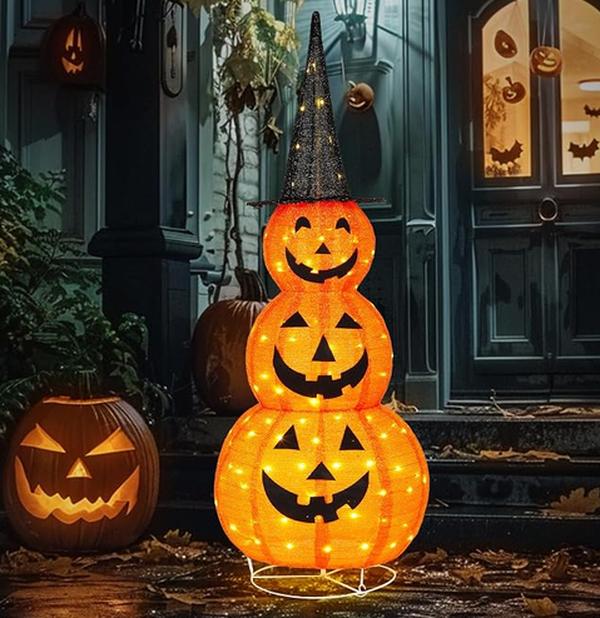 Fright Glow™ Light-Up Pumpkin Witch