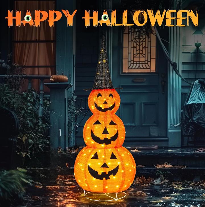 Fright Glow™ Light-Up Pumpkin Witch