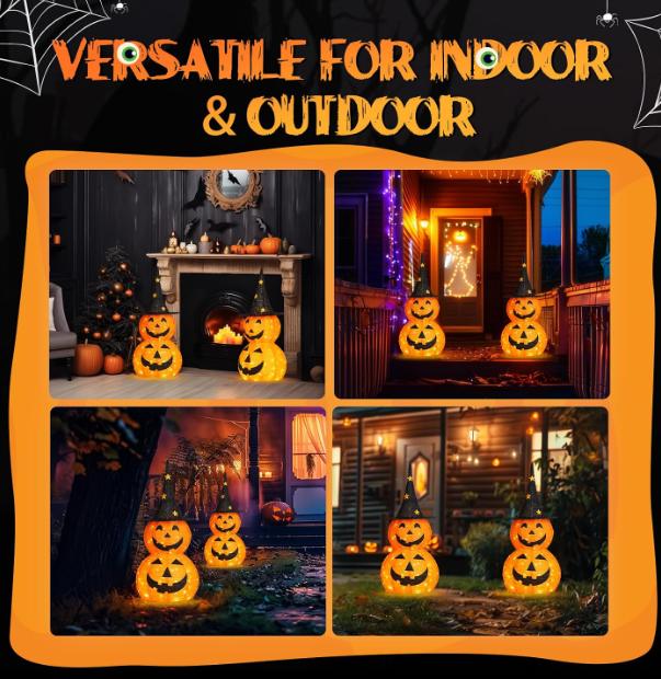 Fright Glow™ Light-Up Pumpkin Witch