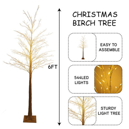 Velmorah™ 6FT Pre-Lit Birch Christmas Tree ✨